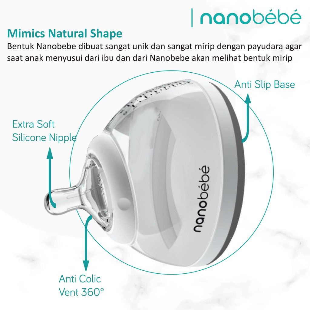 NANOBEBE TRIPLE PACK 150ML GRAY