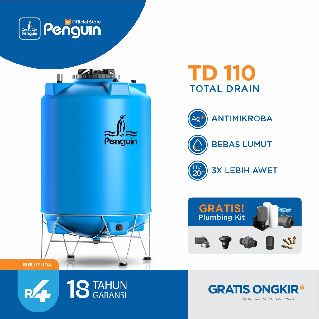 Penguin Tangki | Toren | Tandon Air TD 110 1000 liter