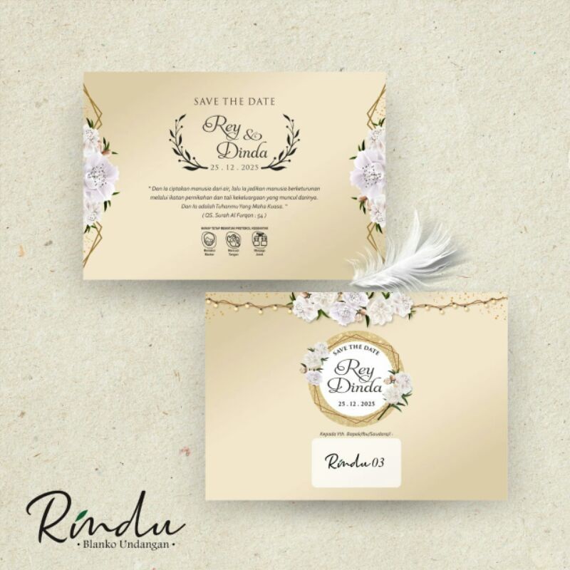 BLANGKO UNDANGAN RINDU 03 / UNDANGAN KOSONG / FREE FILE SETTING