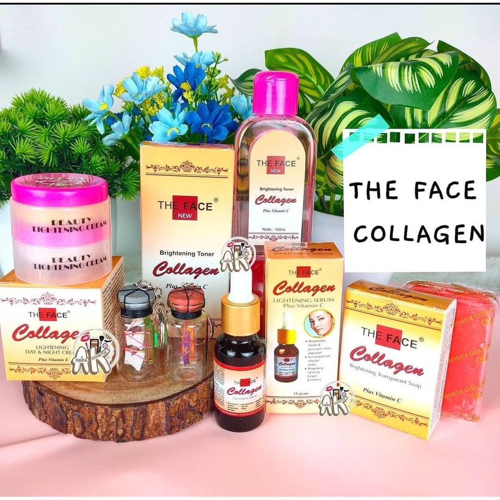 THE FACE COLLAGEN LIGHTENING Cream,sabun,toner,serum Bpom