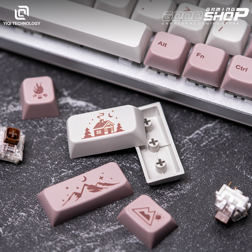 YIQI Keycaps Breathing in winter PBT Dye Sub XDA Profile