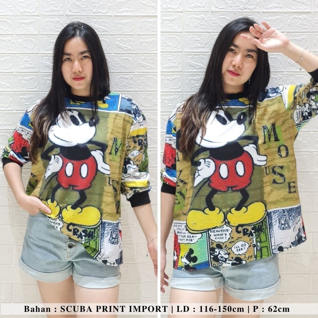 3470 kaos sweater mickey blur import