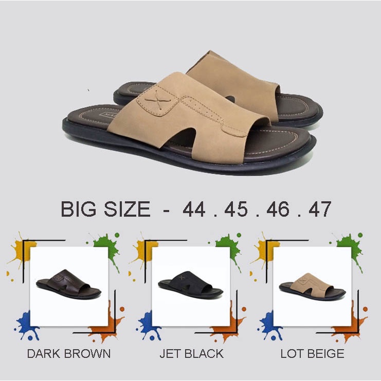 sandal pria ukuran besar jumbo 44 45 46 47 sandal casual formal sendal kulit kokop big size ORIGINAL sandals slide slop dewasa