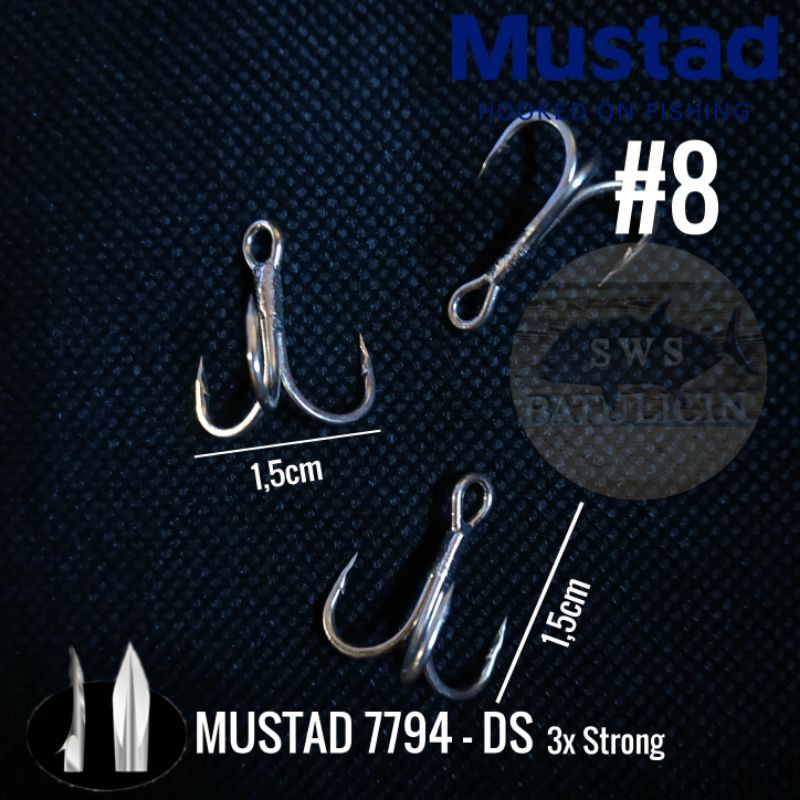 Treble Hook Mustad 7794-DS No.8