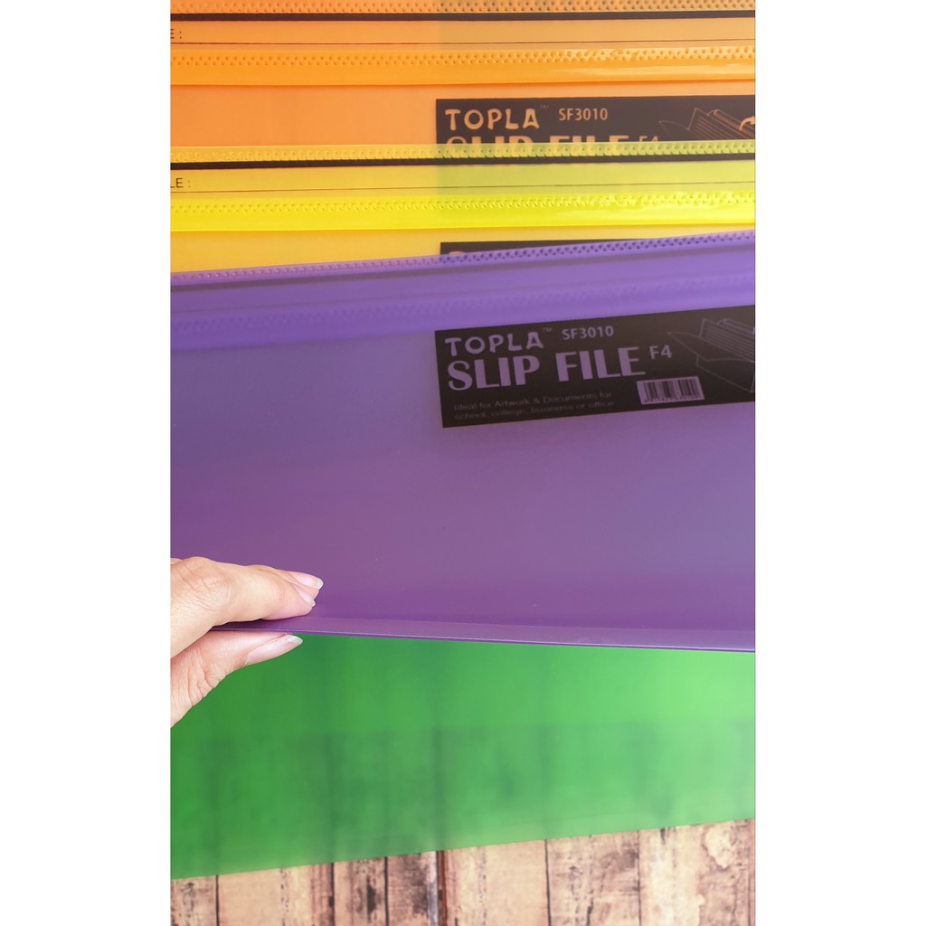 1 Lusin Slip File F4 Topla SF3010 - Map Plastik Slip Ukuran Folio