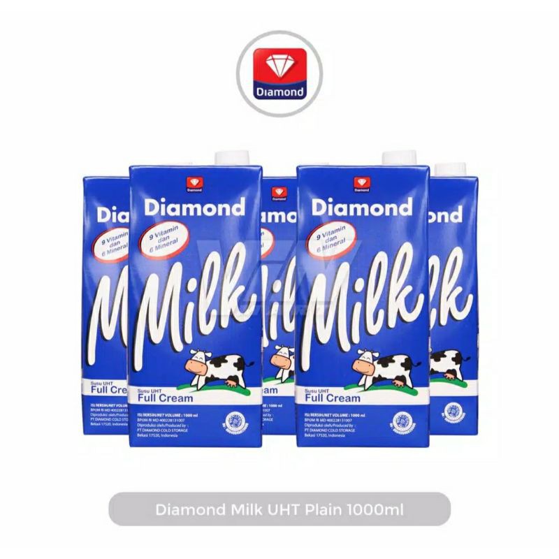 

READY SIAP KIRIM GOJEK GRAB !! Susu UHT Diamond Full Cream 1 Liter