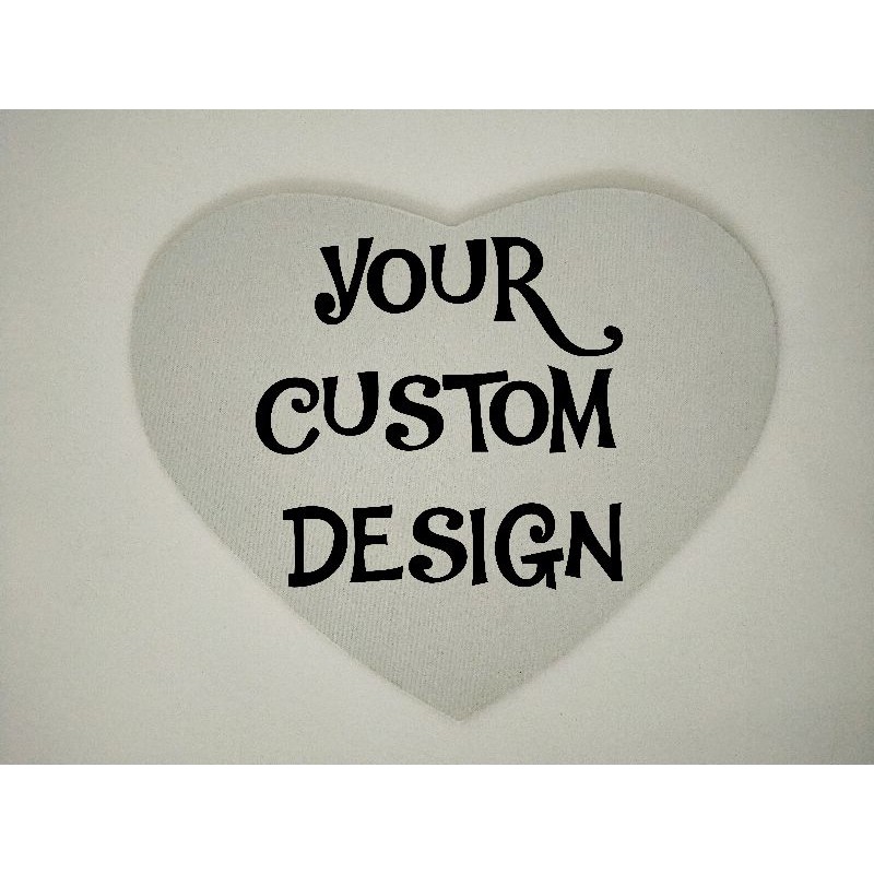 Mousepad Hati Custom (Ukuran 24 x 19cm)