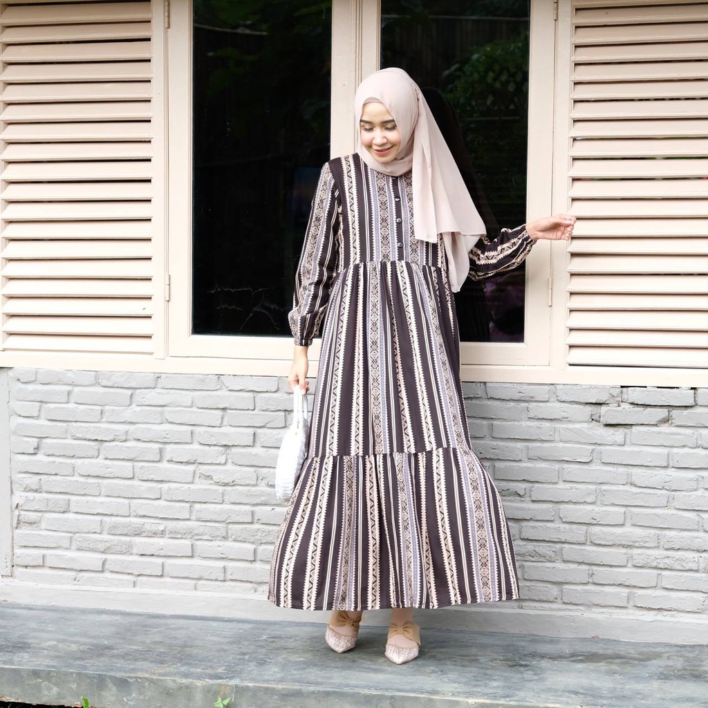 Sanurian Etnik Dress/Dress Etnik Rayon/Daster Etnik Busui/Gamis Rayon Sanur/Gamis Etnik Ld 100