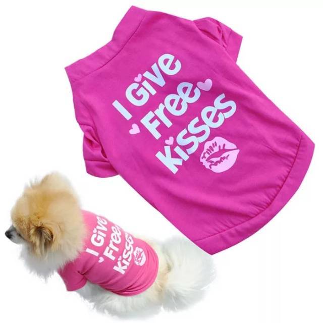 Baju Anjing Dan Baju Kucing Kaos Hewan I Give You Kisses Pet2009