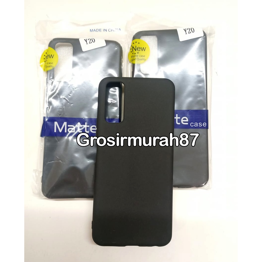 SOFTCASE CASE TPU SILIKON CASING KONDOM blackmatte case vivo y20 ready stok grosir