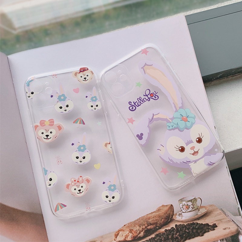 Soft Case Silikon Motif Kelinci Beruang Dengan Holder Untuk iPhone 12 Mini 11 Pro Max X XS XR 7 8 Plus 2020 SE