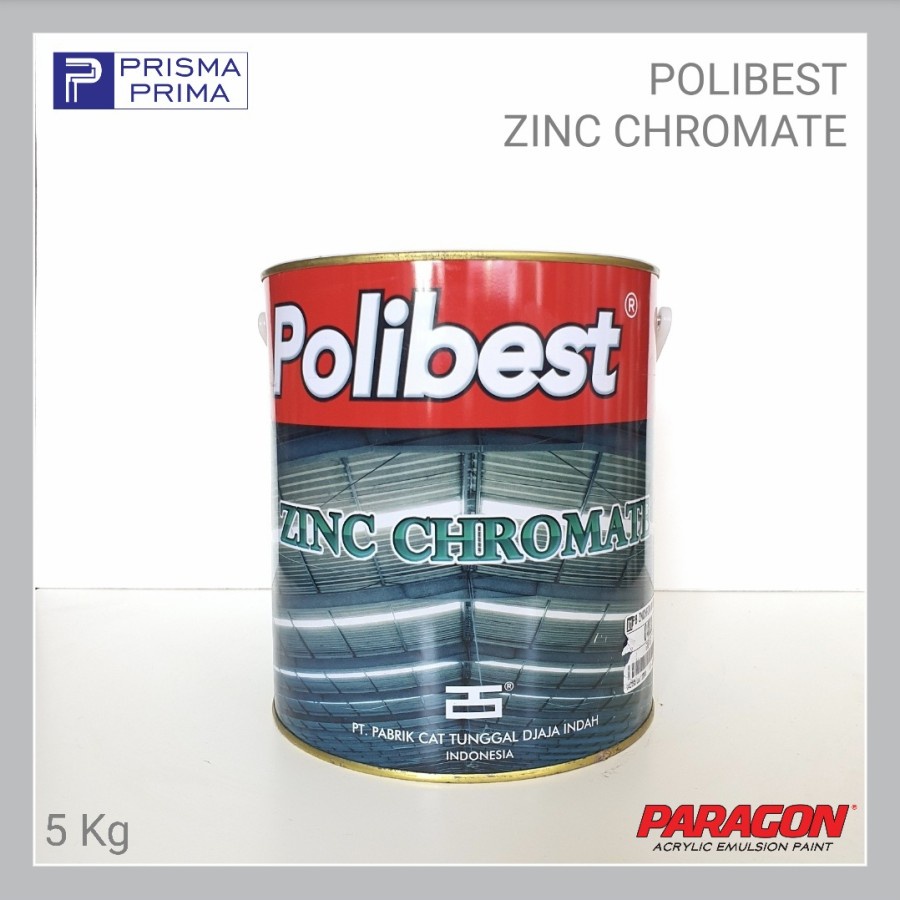 Cat Dasar Meni Besi POLIBEST Zinc Chromate Anti Karat Galon 5 Kg