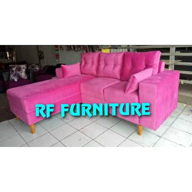 Sofa l santai retro full pink