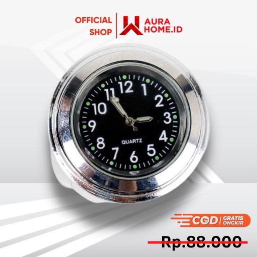 Jam Handlebar Motor Clock / Jam Sepeda Motor Stang Spion Supra Scoopy Rx King Vario Mio Matic Beat S