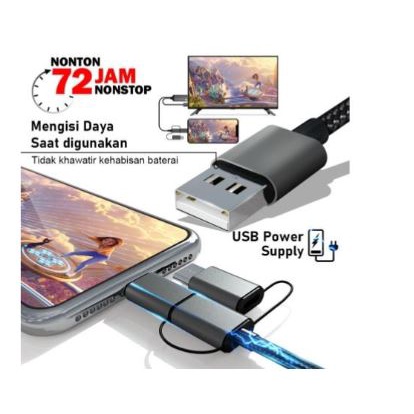 Type-c micro usb lightning to hdtv with adapter usb px 3in1 full hd 1080p 2m cable for ios android mha-130 mha130