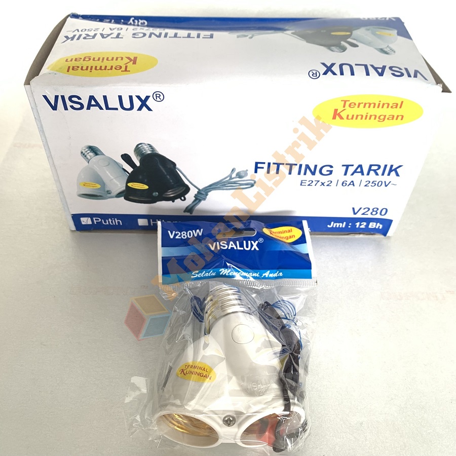 Fitting Tarik VISALUX / Fitting Cabang 2 Tarik V280W Terminal Kuningan SNI