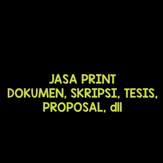 Jasa Print dokumen skripsi tesis proposal