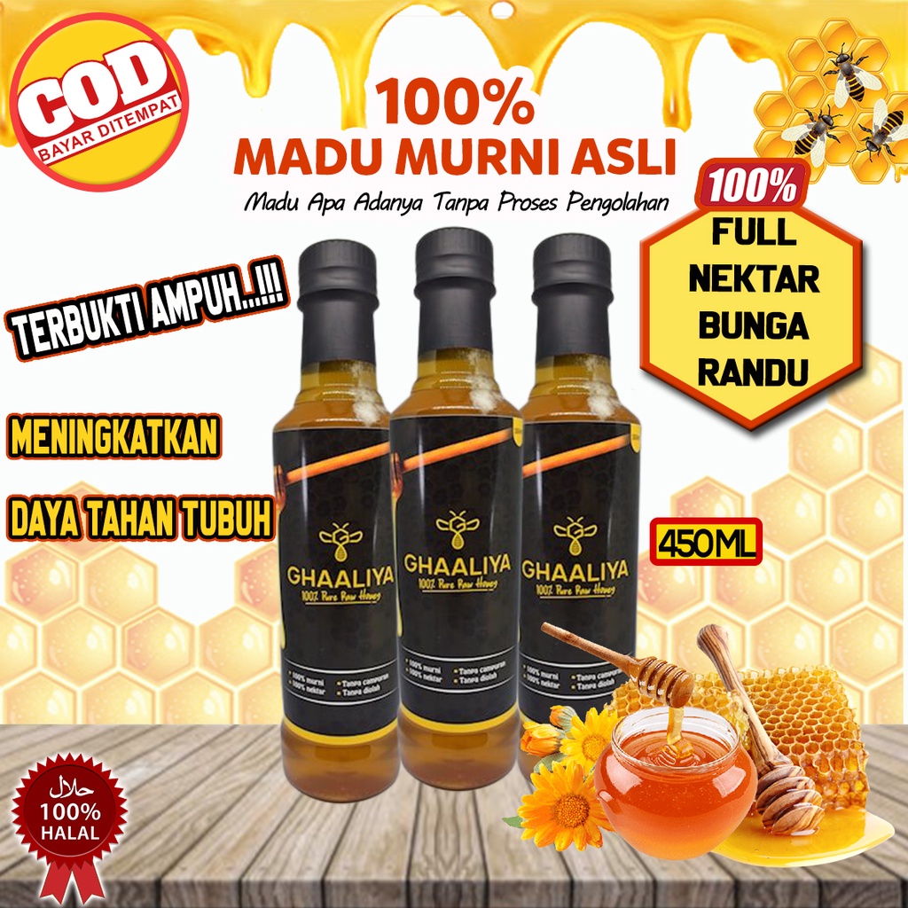 

Madu Ghaaliya 100% Nektar Randu 450ML