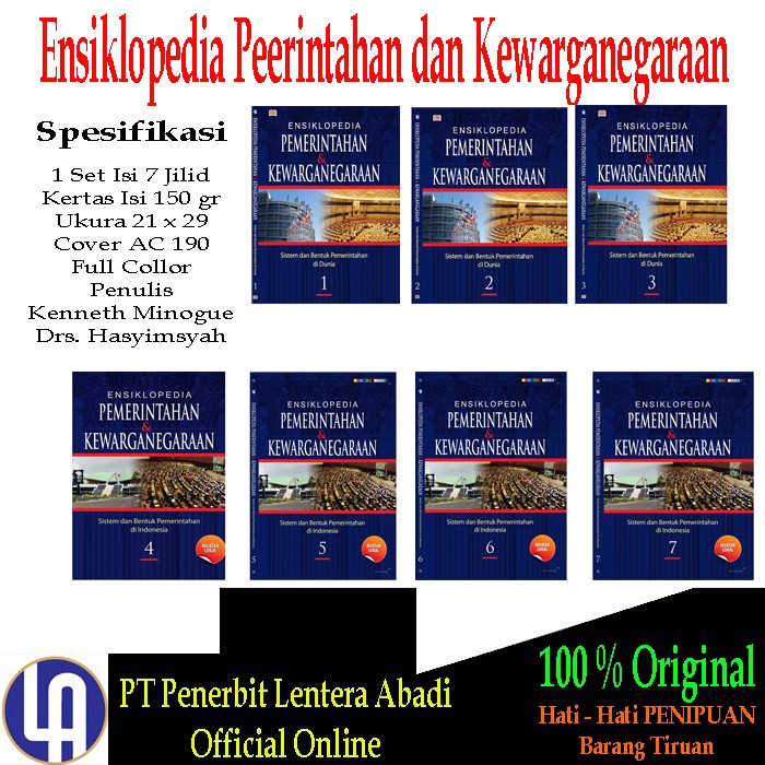 Ensiklopedia Pemerintahan dan Kewarganegaraan - 1 Paket Isi 7 Jilid