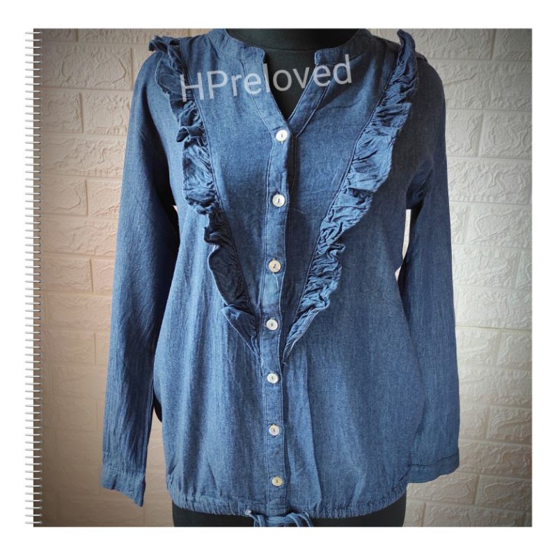 Kemeja wanita denim preloved Triset