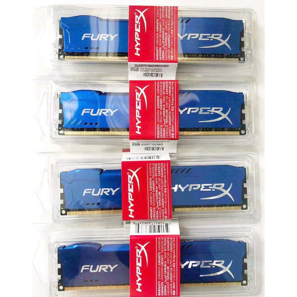 RAM KINGSTON HYPERX FURY GAMING DDR3 RAM 8gb PC ram 4gb  LONGDIMM PC12800 1600MHz 1.5V