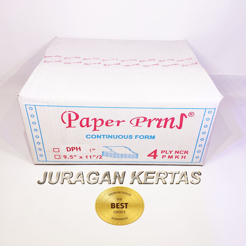 

CONTINUOUS FORM 9.5/2 X 11/2 4PLY PAPERPRYNS WARTEL - BAGI 4