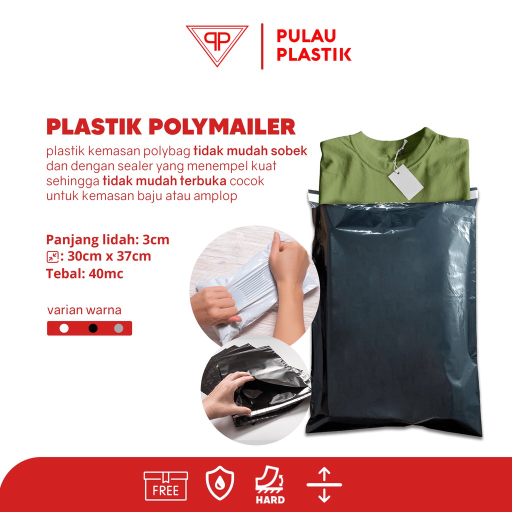 

Plastik olshop 30x37 / Plastik Polymailer / Hitam-Putih-Silver