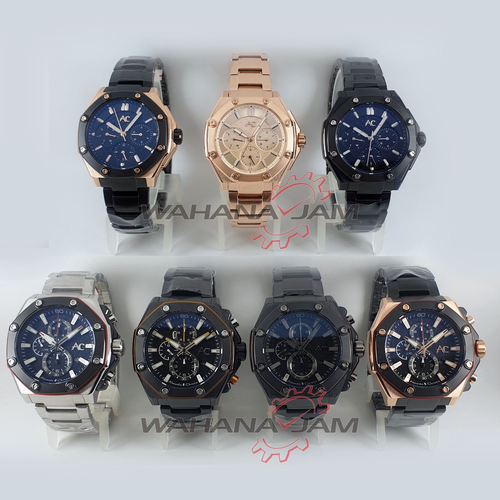 Alexandre Christie AC 9601 MC BF / Jam Tangan Couple Pria Wanita AC Collection Chrono Multifunction