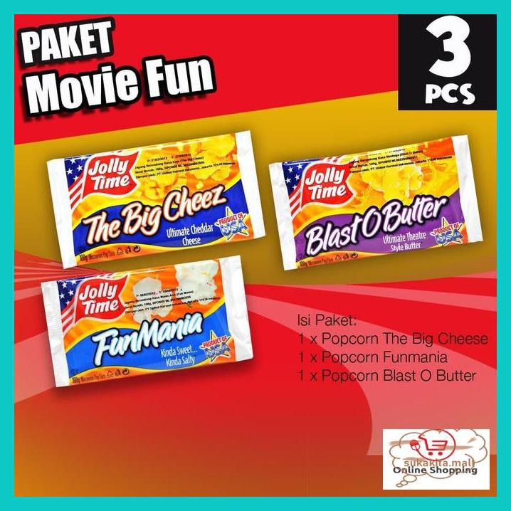 

U79Iytut- Paket Movie Fun (1Bob, 1Fm, 1Tbc) - Jolly Time Mircowave Popcorn Ae5Wrf4-