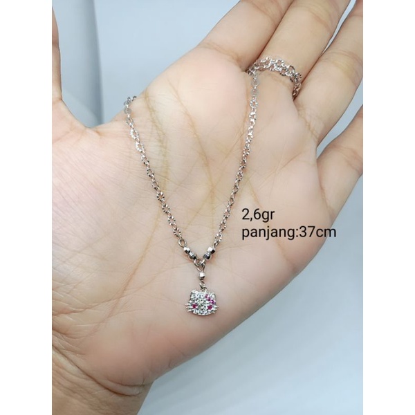 kalung koye nori anak + liontin hellokitty mp/ kalung perak asli silver 925 lapis emas