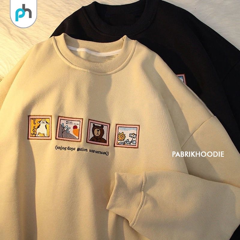 PABRIKHOODIE - BASIC SWEATER ENJOG DOPS GATION M-XXL (SABLON) (PRIA &amp; WANITA)