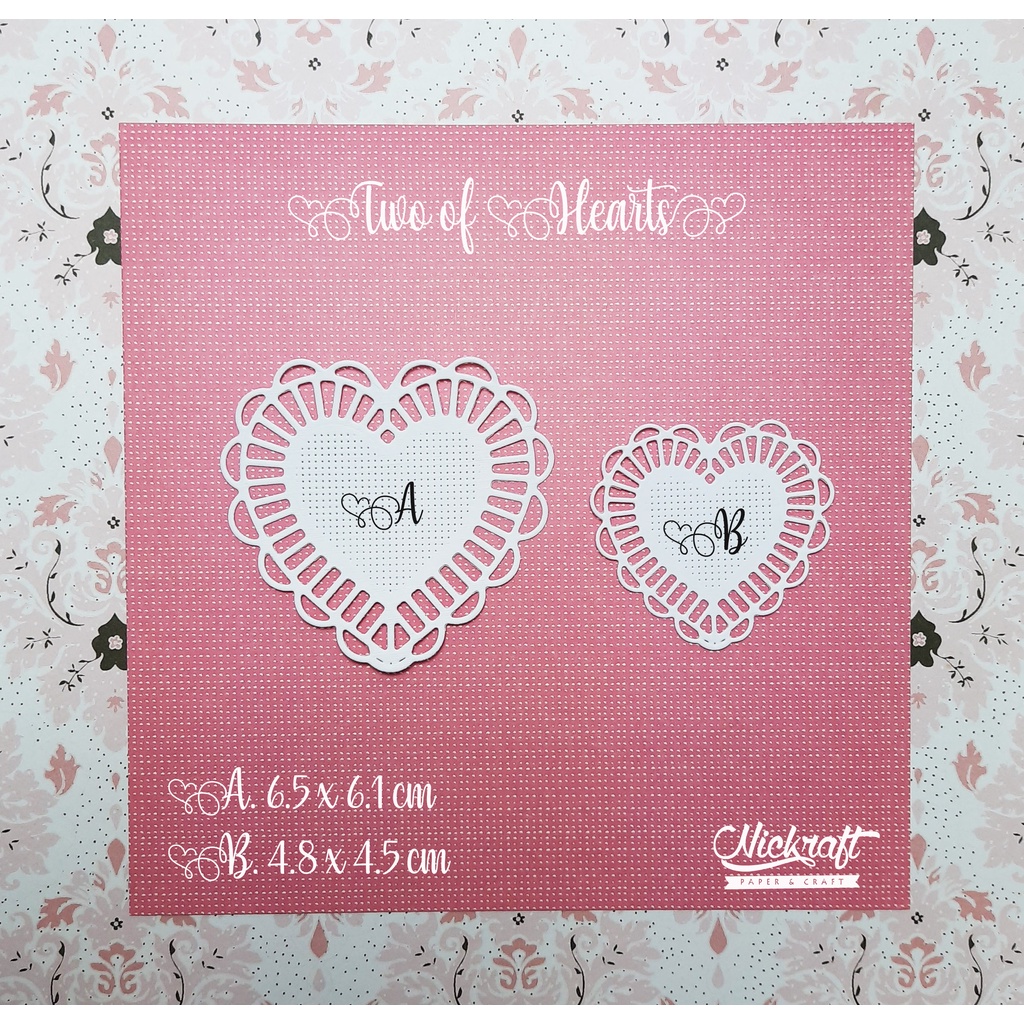 

TWO OF HEART - HIASAN SCRAPBOOK LABEL FRAME HATI LOVE CINTA