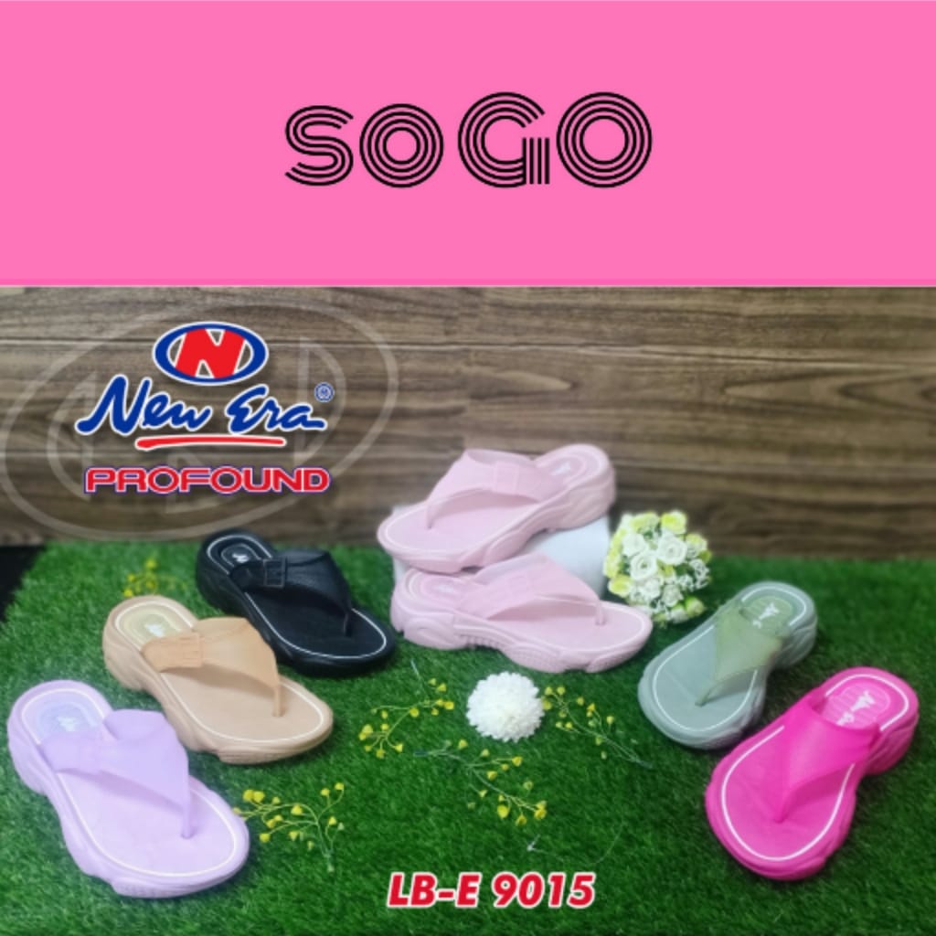 sogo NEW ERA LB E 9015 Sandal Japit Wanita Sandal Wedgest Berkualitas Terbaru Gesper Sendal Karet Jelly Wanita