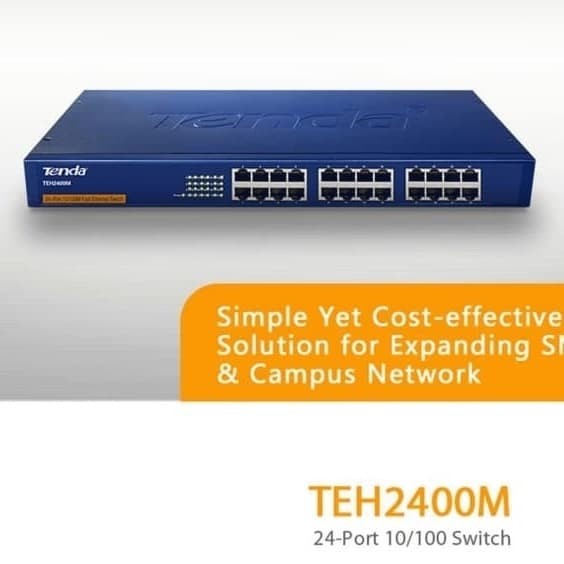Tenda TEH2400M 24-Port 10/100 Switch 24 port Switch Hub