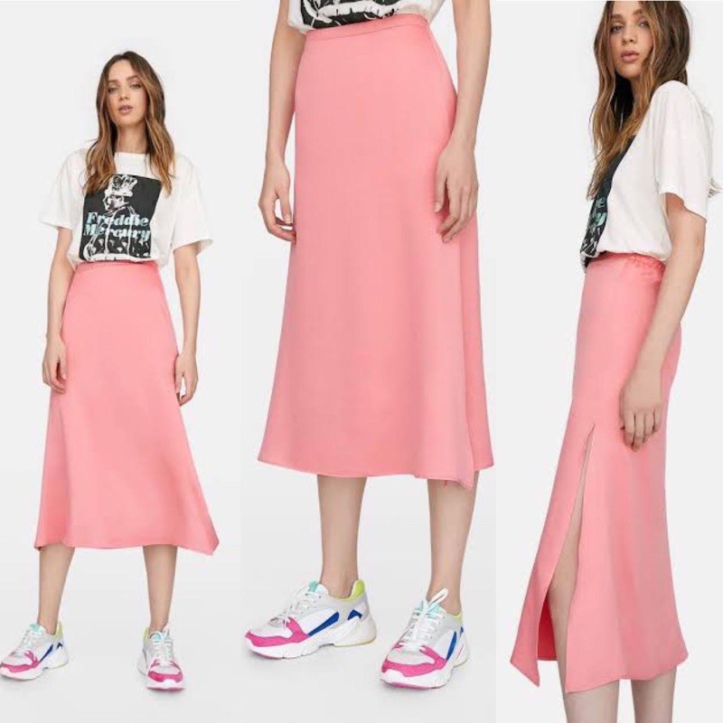 slit midi skirt