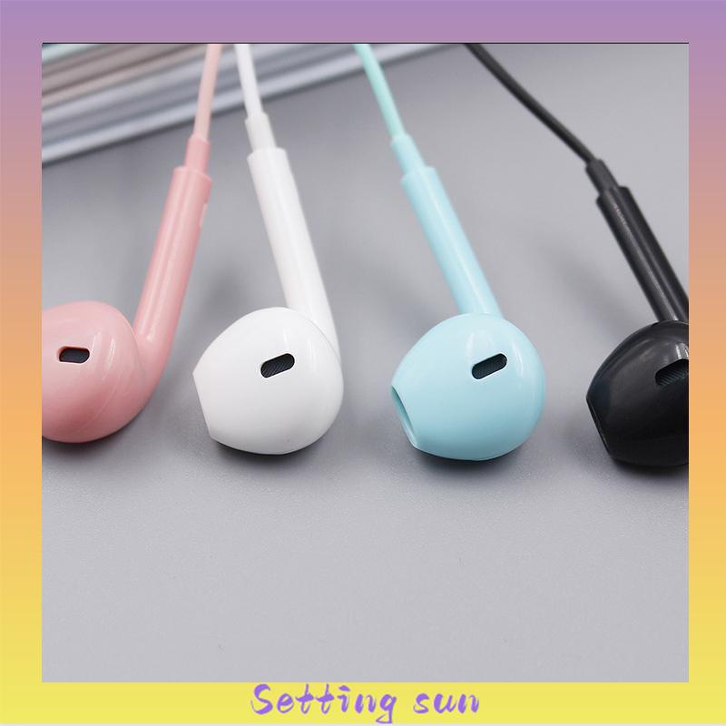 Kabel Asli Macaron Warna Headphone Berkualitas Baik 3.5mm HIFI Headset Over Ear 1.2mm Earphone TN