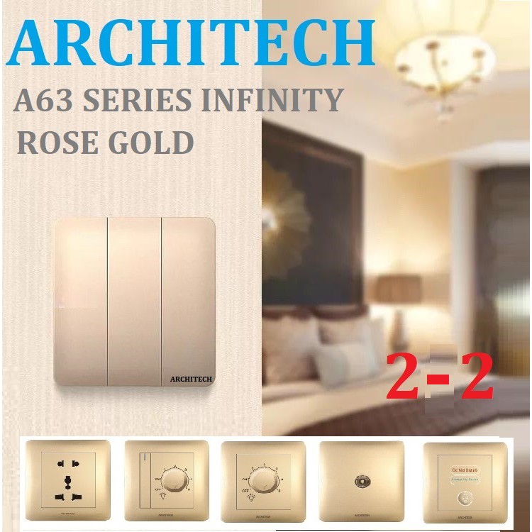 ARCHITECH STOP KONTAK SAKLAR INFINITY GOLD A63 ARCHITECH / SAKLAR / SAKELAR/ CETEKAN