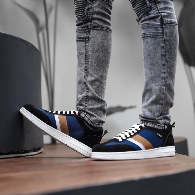 WILSON NAVY |ManNeedMe x ARF| Sepatu Sneakers Pria Casual Canvas Shoes ORIGINAL