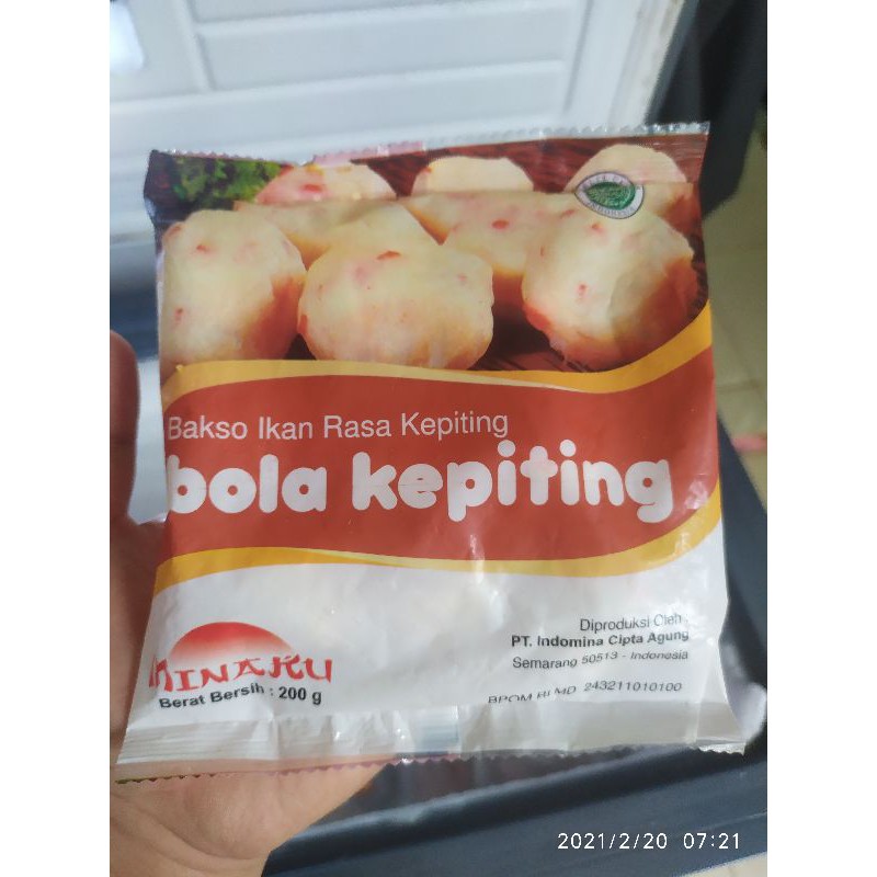 

Minaku Bola Kepiting 200gr