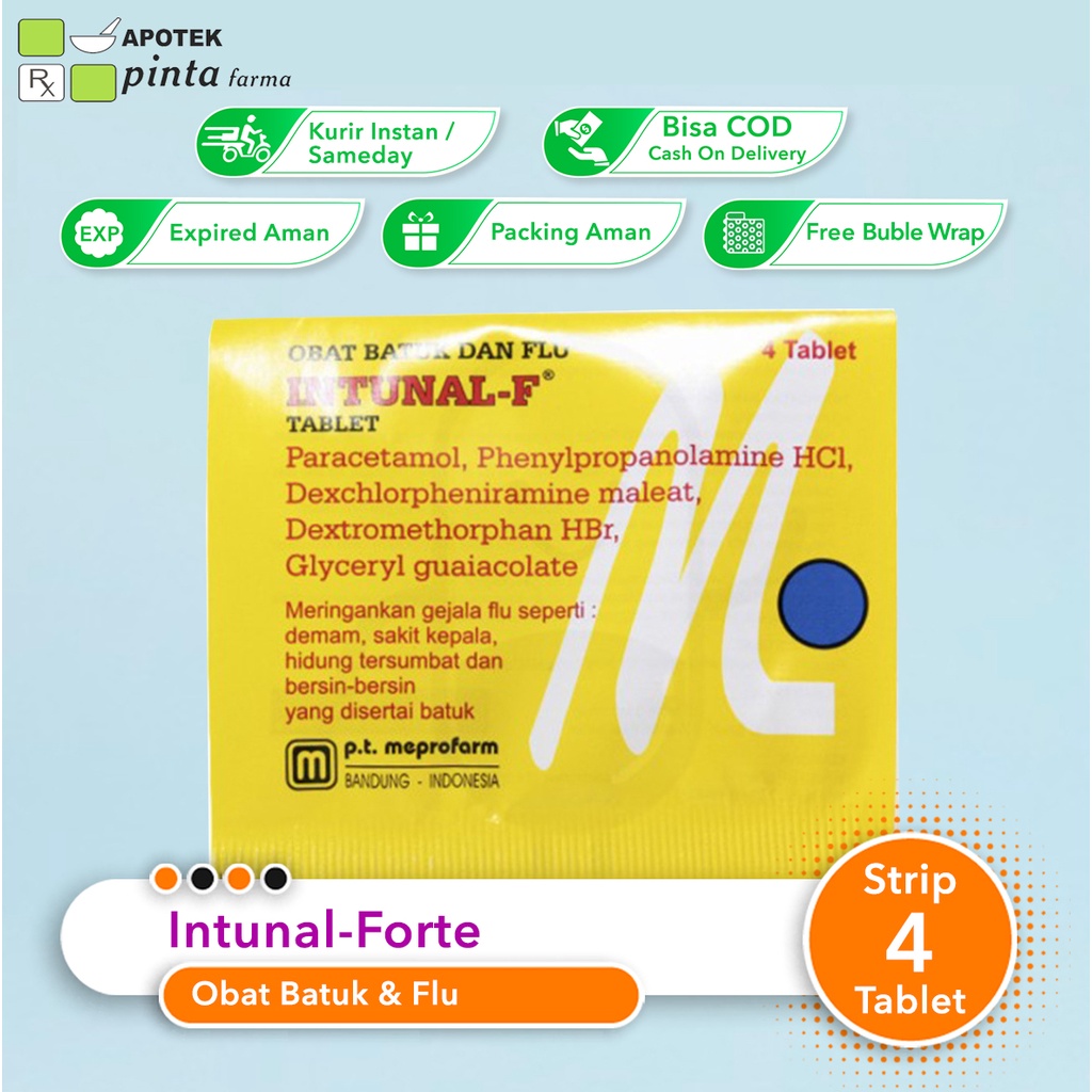 Intunal F 4 Tablet meredakan batuk dan pilek