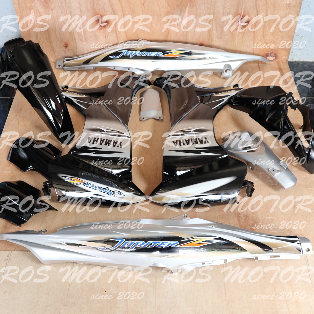 Cover Body Jupiter Z New Burhan 2007 Hitam Silver Full Set Halus Bodi Jupiter Z Burhan Body Jupiter 