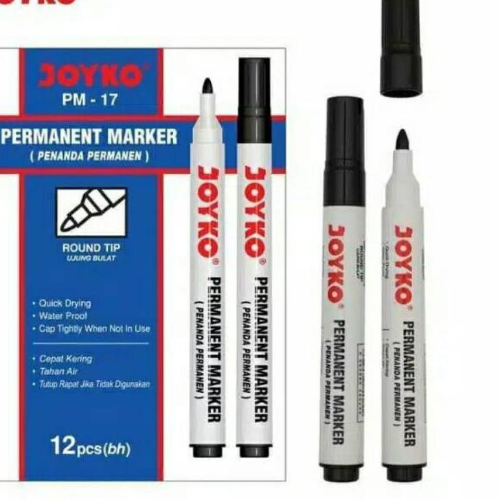 

(ZeZ☛) ⭐️ Spidol Permanen Joyko PM-17 ( 1pak) |Ready's stock
