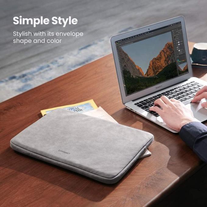 UGREEN Tas Laptop iPad Tablet Sleeve Case Macbook 13&quot; in sampai 16&quot; in PU Leather Premium