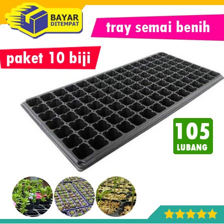 [Paket 5 Biji]Tray Semai 105 Lubang Tebal