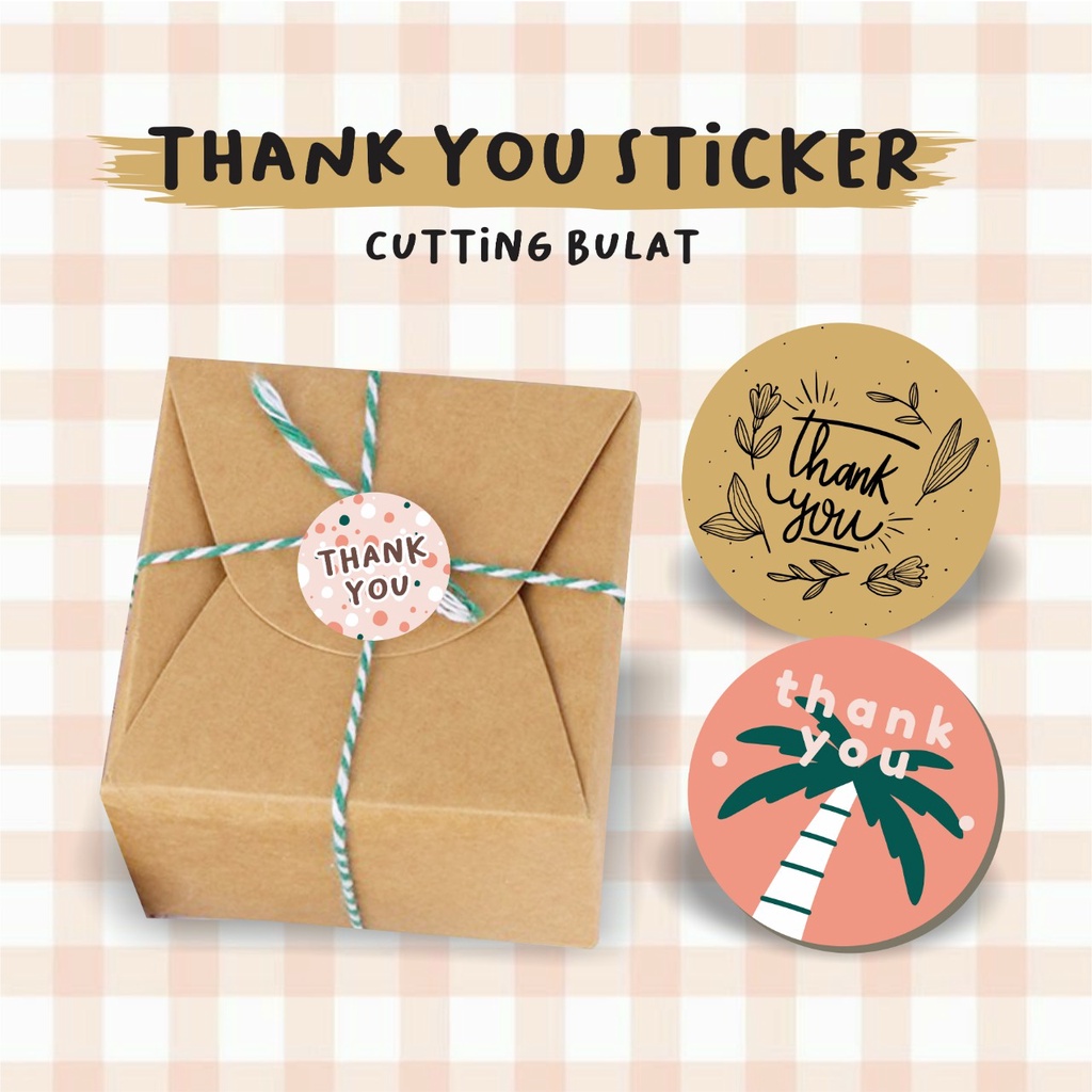

Stiker Thank You // Sticker Segel Ucapan Terima Kasih // Cutting Label Bulat