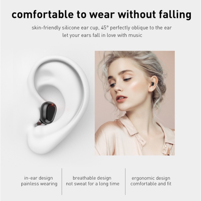 Earphone TWS-L21 PRO Wireless Bluetooth untuk Android &amp; iPhone Versi Bluetooth 5.0