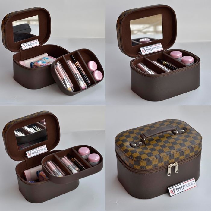 NEW Makeup Pouch - Tempat Kosmetik Cantik / Beauty Case / Tempat Hena - LV Damier
