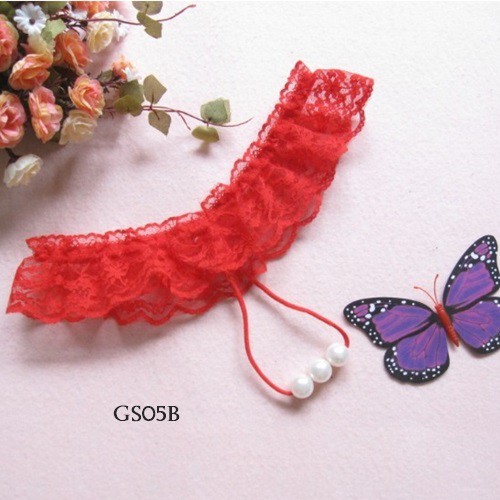 [TRUSTED SELLER] UNDERWEAR WANITA CD WANITA SEXY G STRING PEARL MERAH GS05B