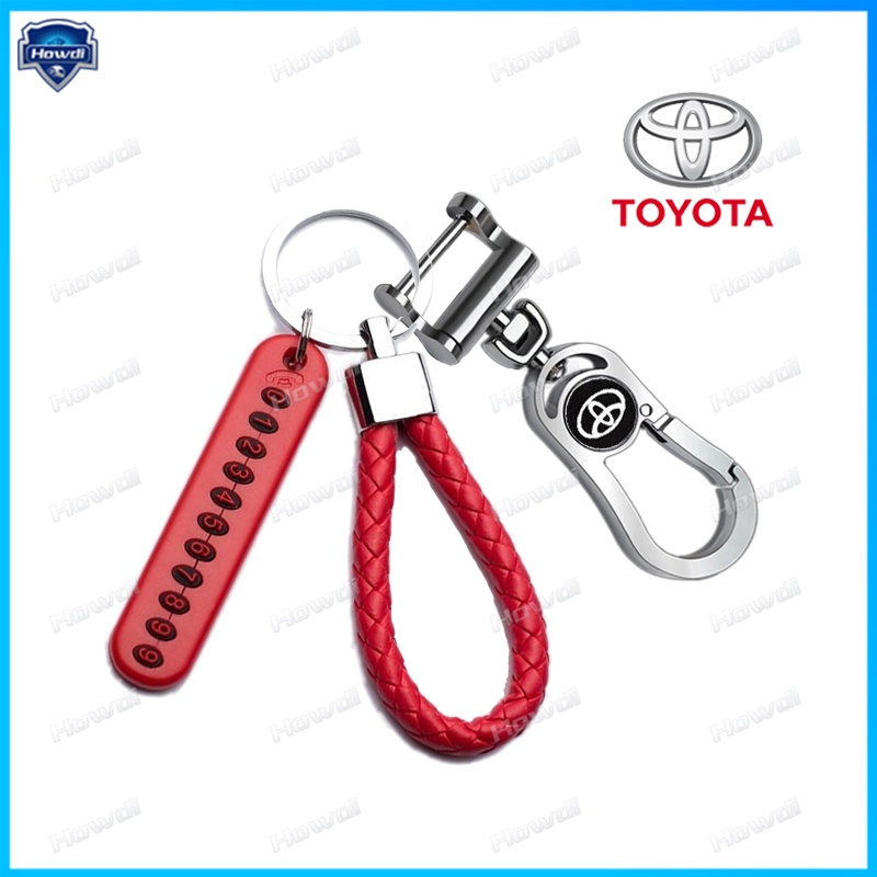 Gantungan Kunci Anti Hilang Bahan Stainless steel Dengan logo Toyota