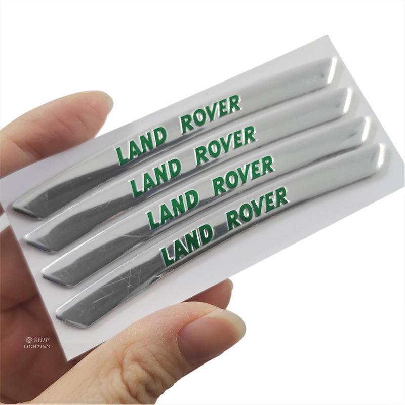 4 x Aluminum LAND ROVER Letter Logo Car Auto Wheel Tire Decorative Emblem Badge Sticker Decal LAND ROVER